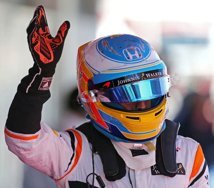 2017 Fernando Alonso McLaren Honda Adidas F1 Gloves - Speedxcrafts