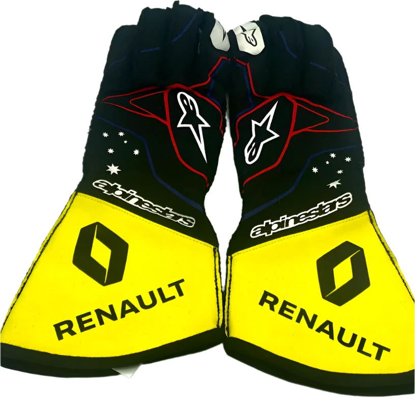 2020 Daniel Ricciardo Renault Race Gloves - Speedxcrafts