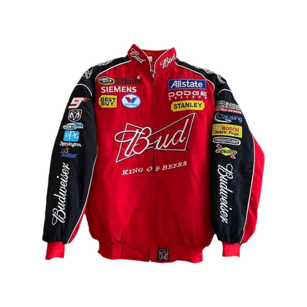 Budweiser Black F1 Retro Racing Jacket - Speedxcrafts