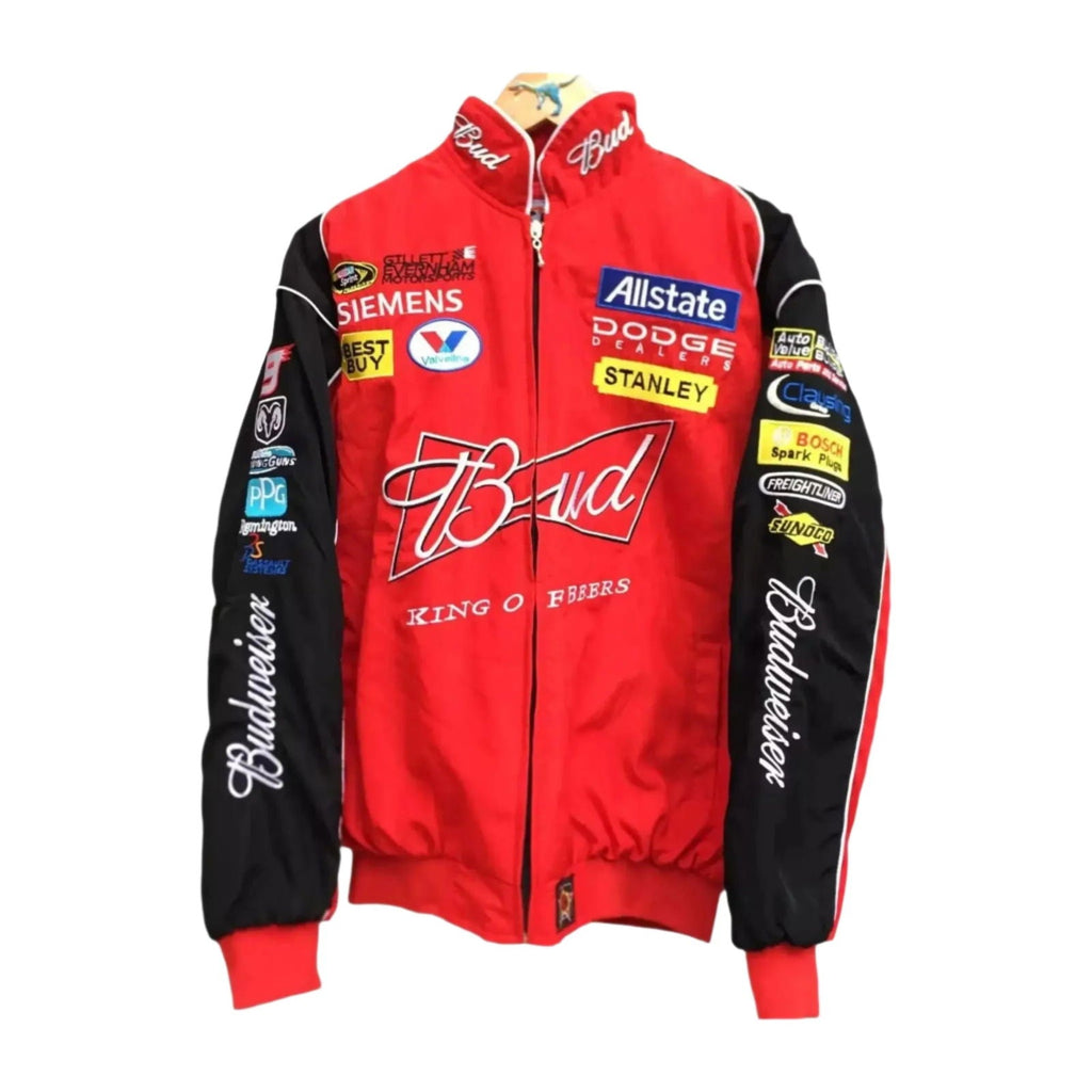 Budweiser F1 Official Embroidered Racing Jacket - Speedxcrafts