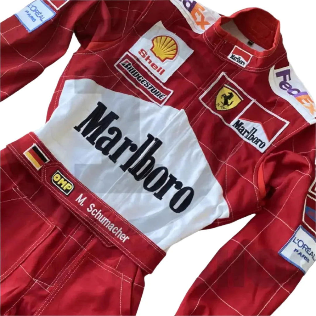 Michael Schumacher 2001 Replica Racing Suit - Speedxcrafts