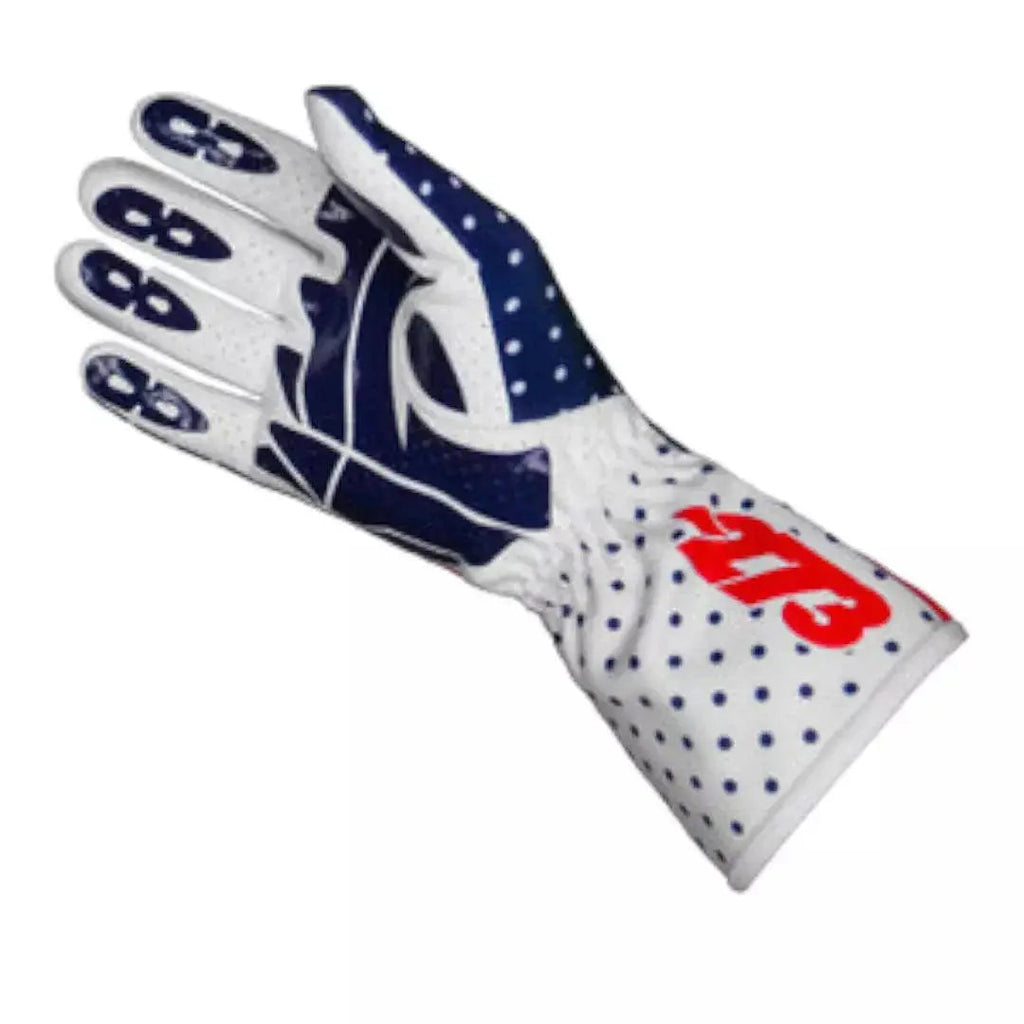 POLKA Blue/Red/White Gloves - Speedxcrafts