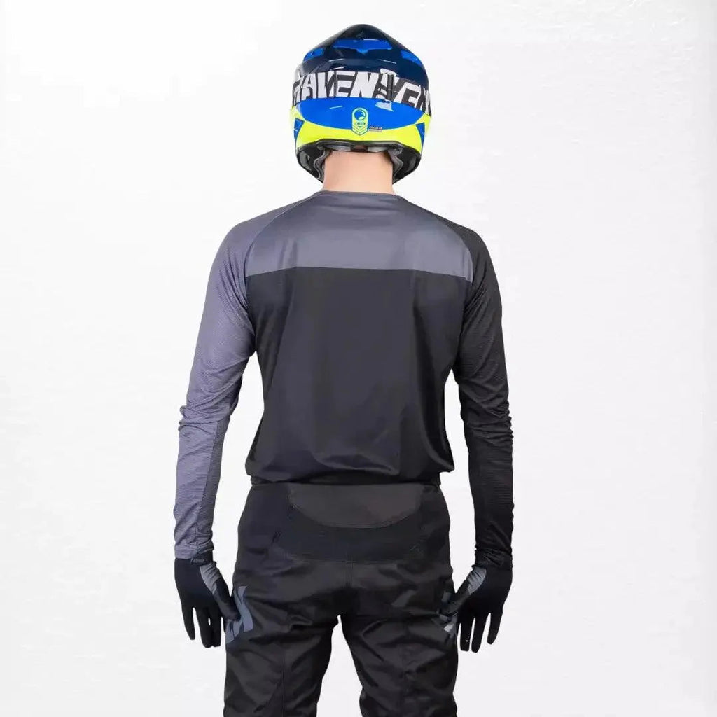 Raven Verve MX Jersey Black-Grey - Speedxcrafts