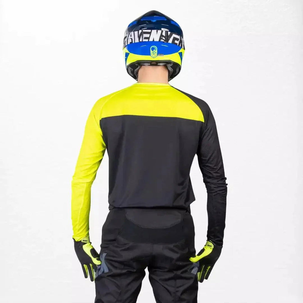 Raven Verve MX Jersey Black-Yellow - Speedxcrafts