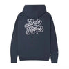 SCRIPT PETROL BLUE HOODIE - Speedxcrafts