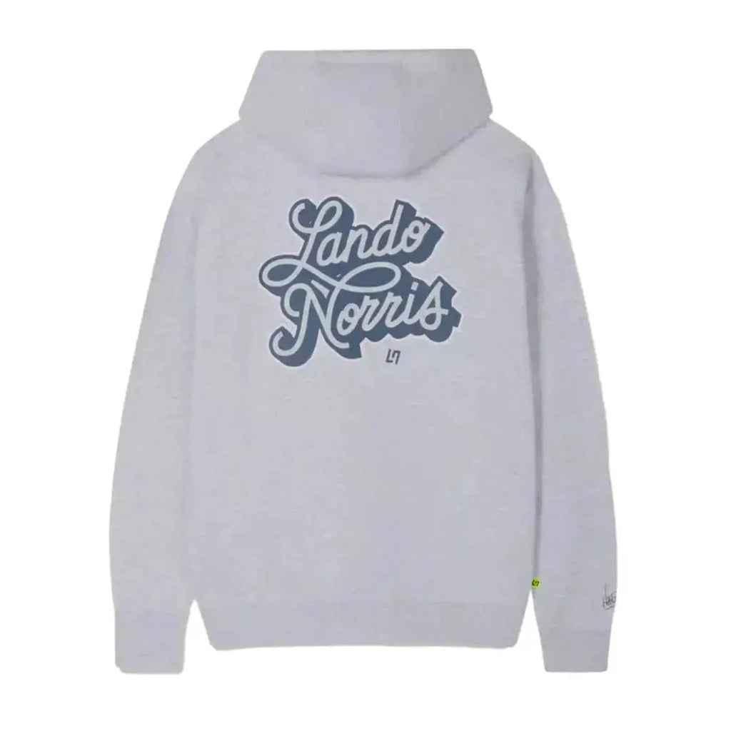 SCRIPT WHITE HEATHER HOODIE - Speedxcrafts