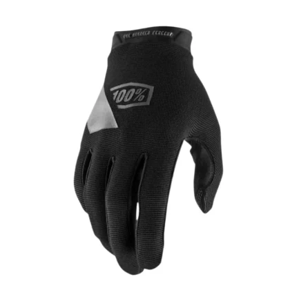 100% Ridecamp MX Gloves - Black | Durable Motocross Gloves