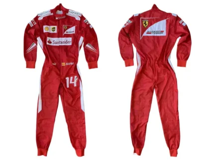 2014 Fernando Alonso Ferrari F1 Embroidered Racing Suit