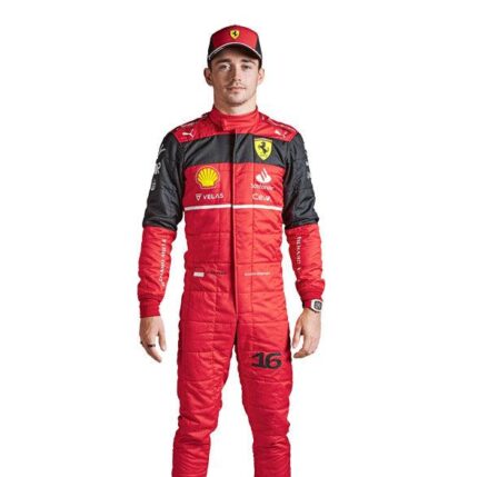 2022 Charles Leclerc Ferrari Embroidered F1 Racing Suit