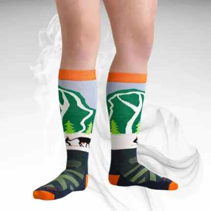 Darn Tough JR Pow Cow Midweight Ski Socks