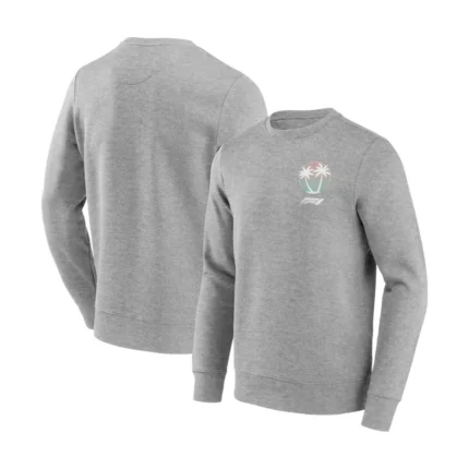 Formula 1 Beach Club Graphic Long Sleeve T-Shirt | Sport Gray