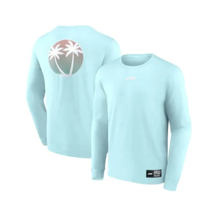 Formula 1 Beach Club Long Sleeve T-Shirt | Blue Official Merchandise