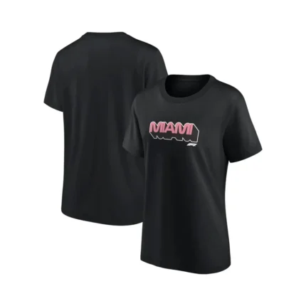 Formula 1 Miami Women's Black T-Shirt | Wordmark Graphic Tee
