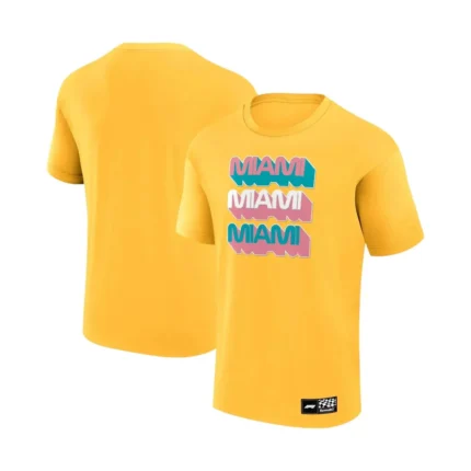 Formula 1 Miami Yellow T-Shirt | Bright and Stylish Fan Apparel