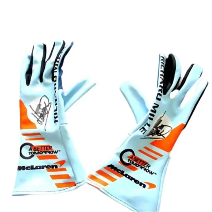 LANDO NORRIS MCLAREN RARE SPECIAL EDITION GULF F1 GLOVES
