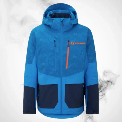 Ski Jacket Ziener Trivor Lady Padded Blue Foggy Print Dark Navy - 2023/24