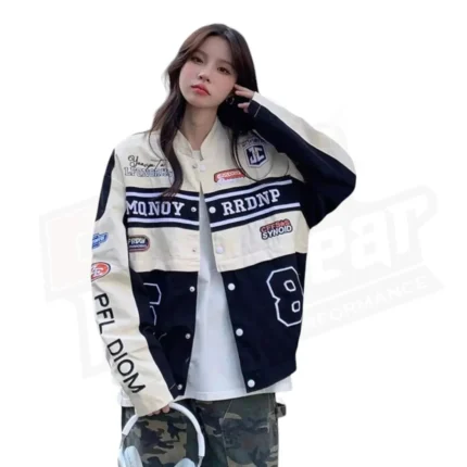 Vintage Bomber Race Car Jacket