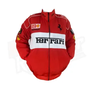 Ferrari Racing Jacket Red and White Nascar Edition