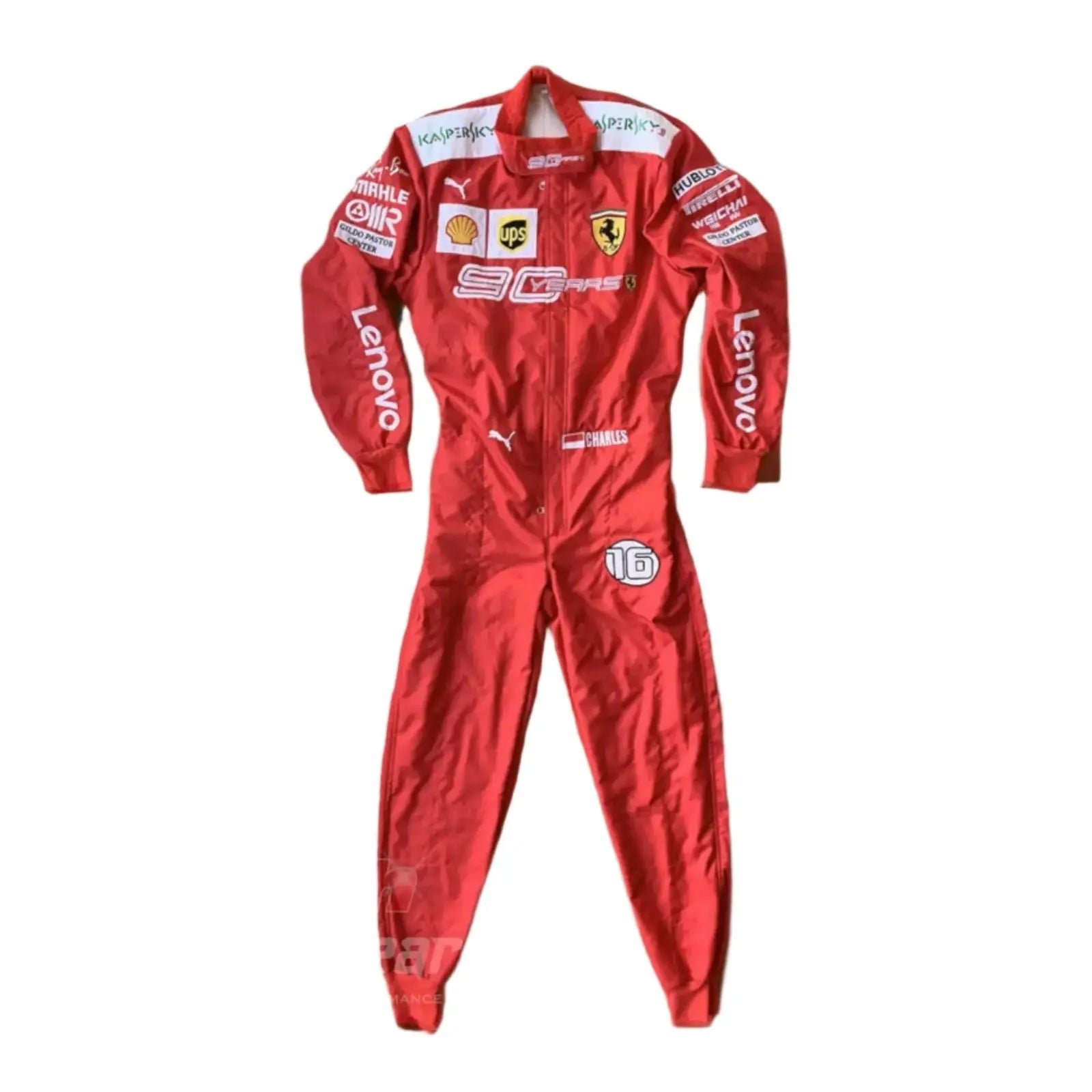 2019_Charles_Leclerc_Scuderia_Ferrari_90_Years_Embroided_Racing_Suit-001.jpg 2019 Charles Leclerc Scuderia Ferrari 90 Years Embroided Racing Suit – SpeedX Racegear product photo