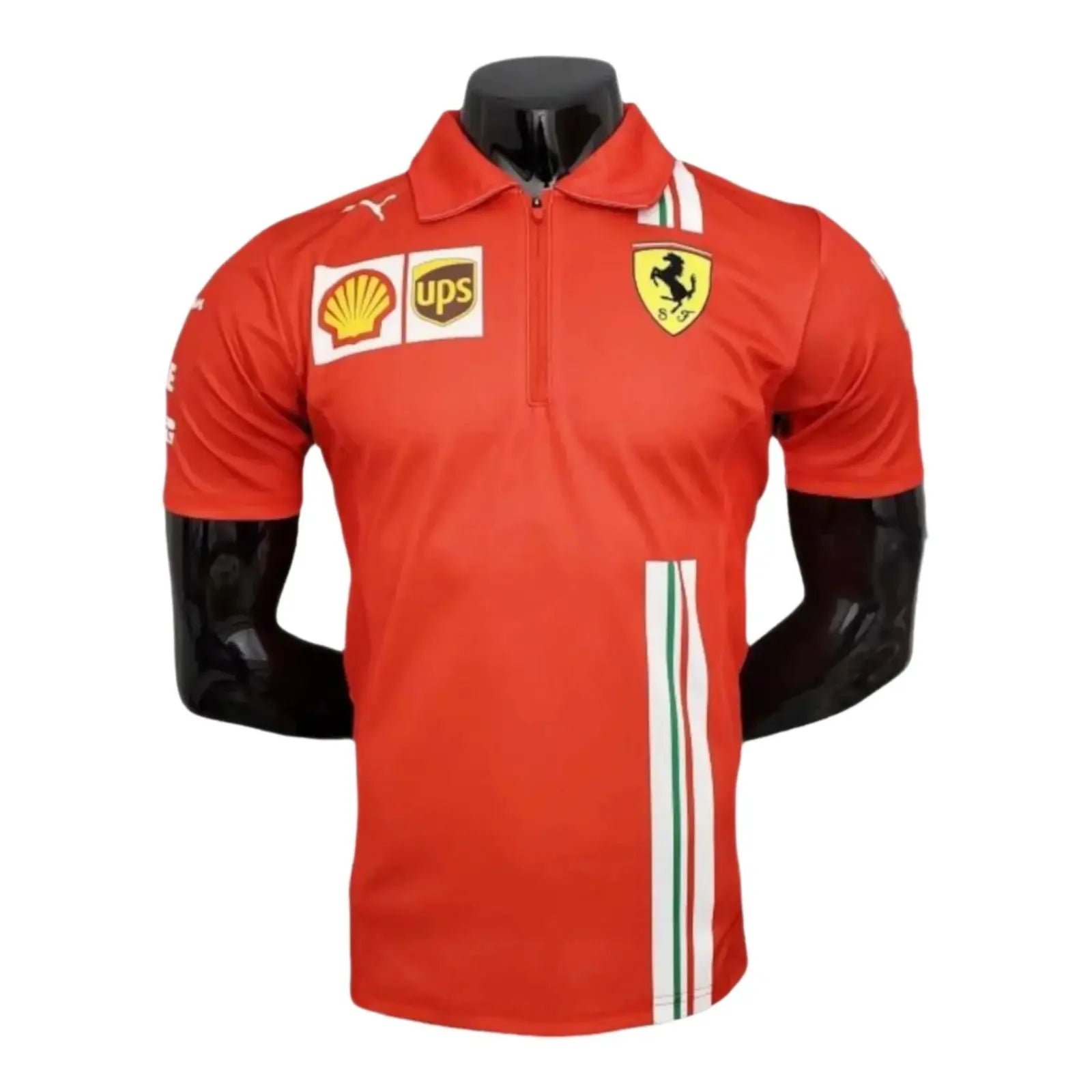 2021 Ferrari Formula One Racing Polo Zipper Shirt – SpeedX Racegear product photo