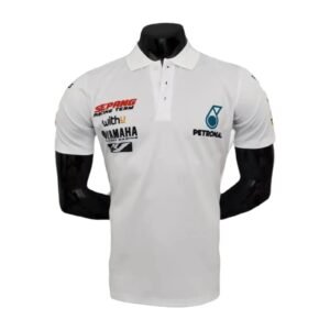 2021 PETRONAS Yamaha Replica Polo Shirt – White – SpeedX Racegear product photo