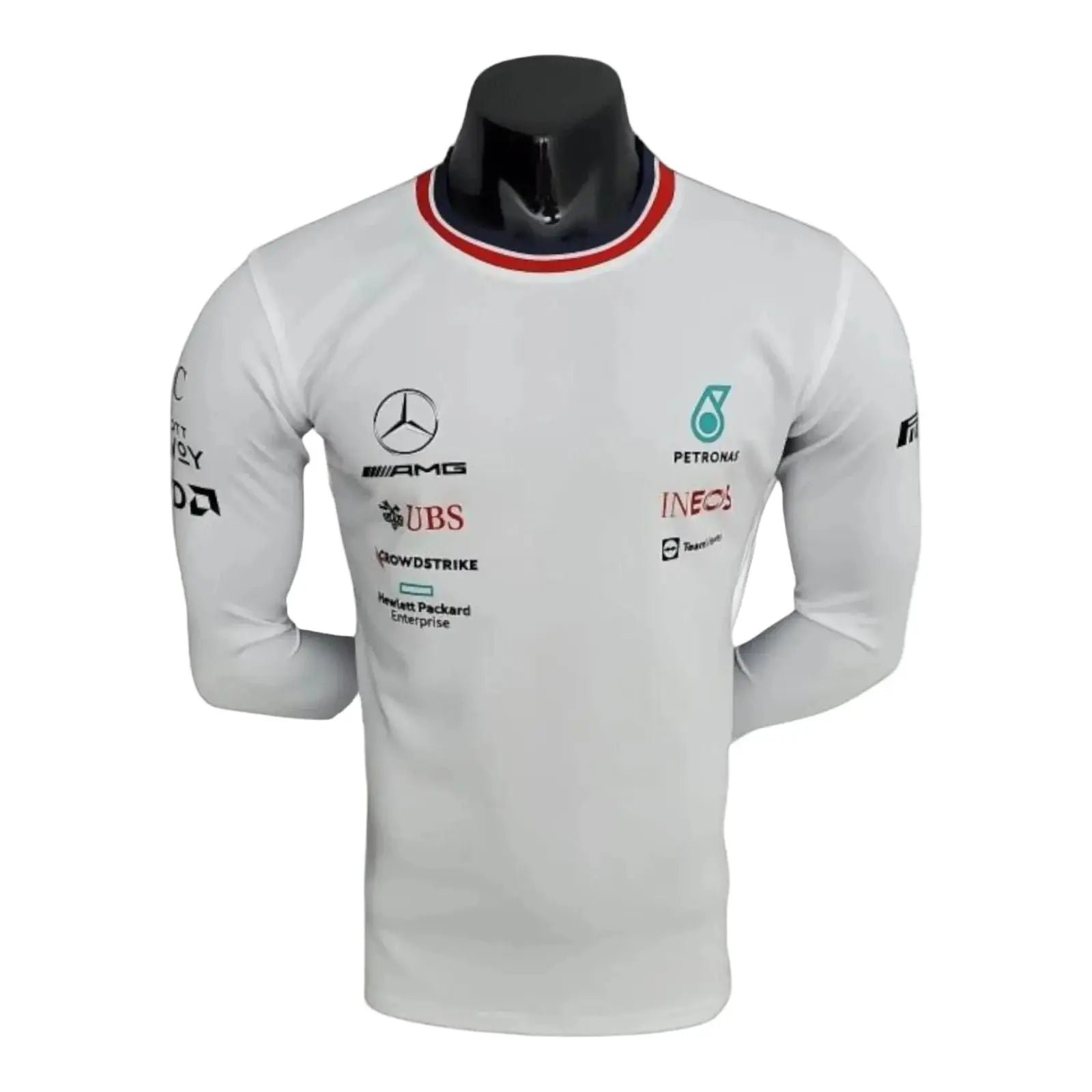 2022_Mercedes_Formula_One_Long_Sleeve_T-Shirt.jpg 2022 Mercedes Formula One Long Sleeve T-Shirt – White – SpeedX Racegear product photo