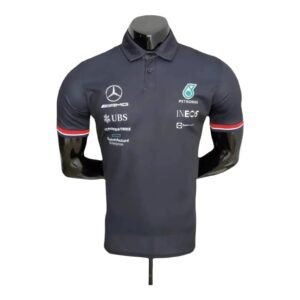 2022 Mercedes Formula One Polo Shirt – Black – SpeedX Racegear product photo