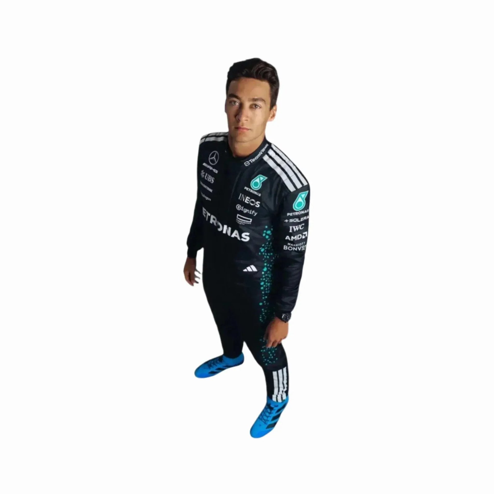 2025LewishamiltonMercedesf1RaceSuit_3.jpg 2025 George Russell Mercedes F1 Race Suit – SpeedX Racegear product photo