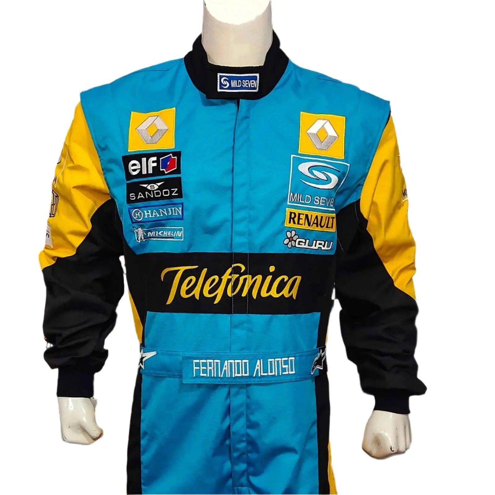 Fernando_Alonso_2006_F1_Replica_Embroidered_Racing_Suit_Renault_F1.jpg Fernando Alonso 2006 F1 Replica Embroidered Racing Suit / Renault F1 – SpeedX Racegear product photo