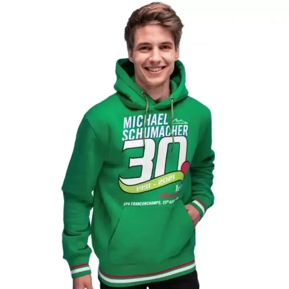 Michael_Schumacher_Hoodie_First_GP_Race_1991.jpg Michael Schumacher Hoodie First GP Race 1991 – SpeedX Racegear product photo