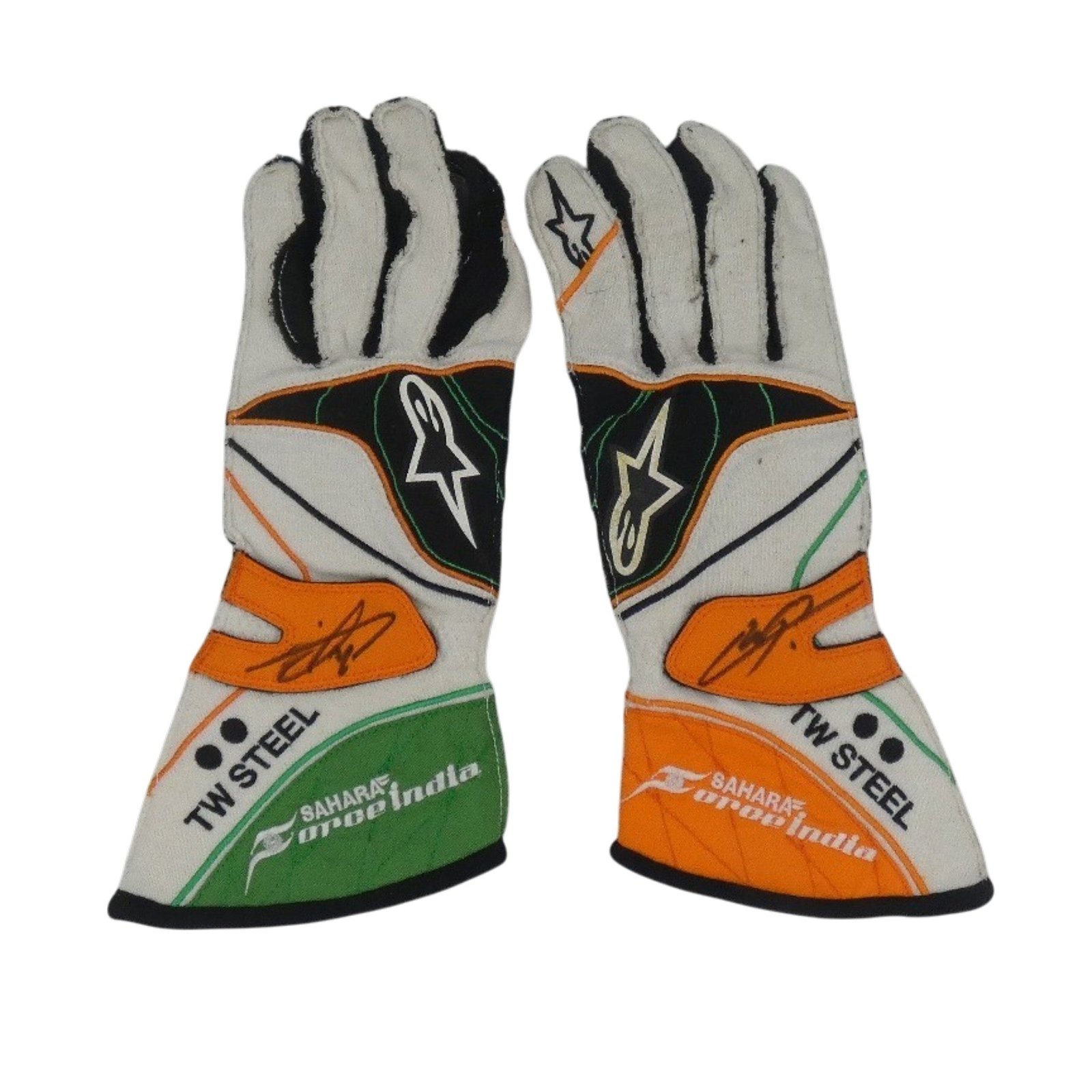 2014_Sergio_P_rez_Signed_Sahara_Force_India_Race_Gloves.jpg 2014 Sergio Pérez Signed Sahara Force India Race Gloves – SpeedX Racegear product photo