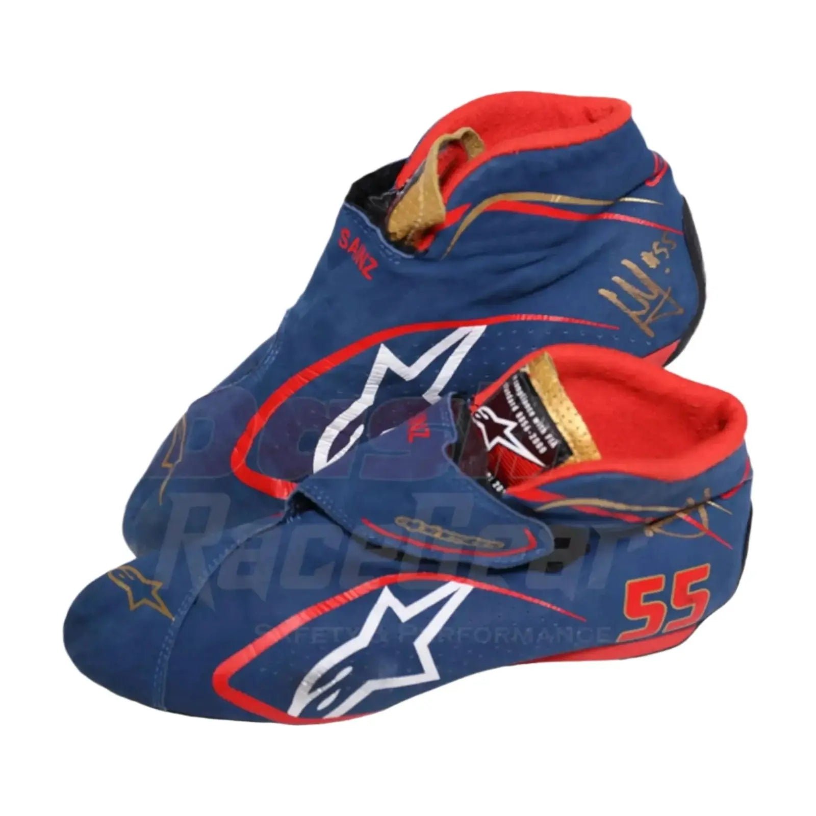 2016_Carlos_Sainz_Malaysian_GP_F1_Race_boots_-_Speedxcrafts-5168266.jpg 2016 Carlos Sainz Malaysian GP F1 Race boots – SpeedX Racegear product photo