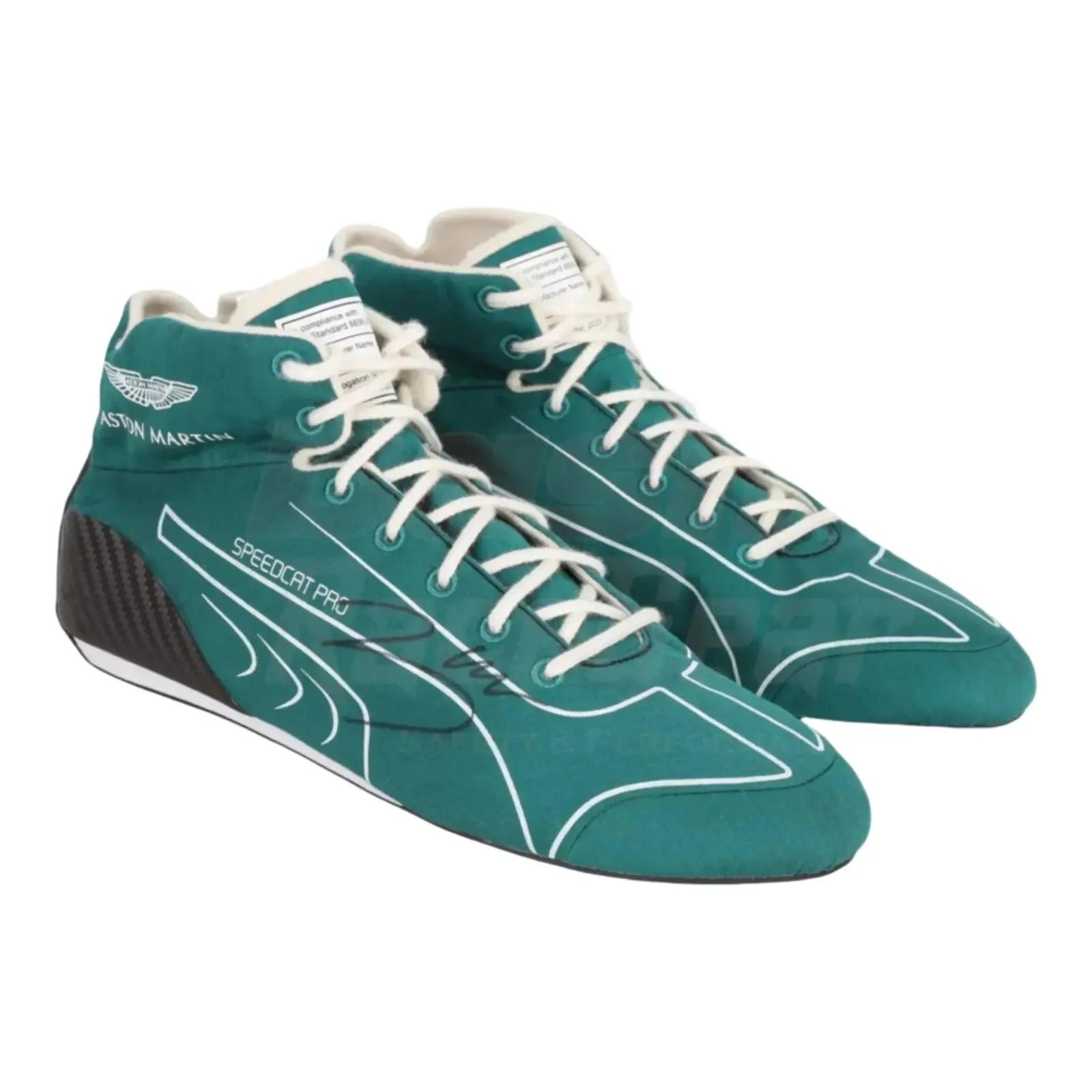 2022_Lance_Stroll_Aston_Martin_F1_Race_Shoes_-_Dutch_GP_-001.jpg 2022 Lance Stroll Aston Martin F1 Race Shoes – Dutch GP – SpeedX Racegear product photo