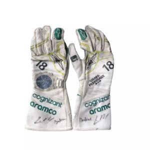 2023 Lance Stroll Baku Worn Gloves – SpeedX Racegear product photo
