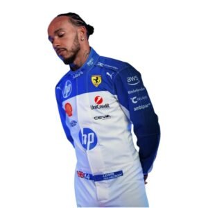 Lewis Hamilton HP 2025 Ferrari Race Suit – Miami GP – SpeedX Racegear product photo