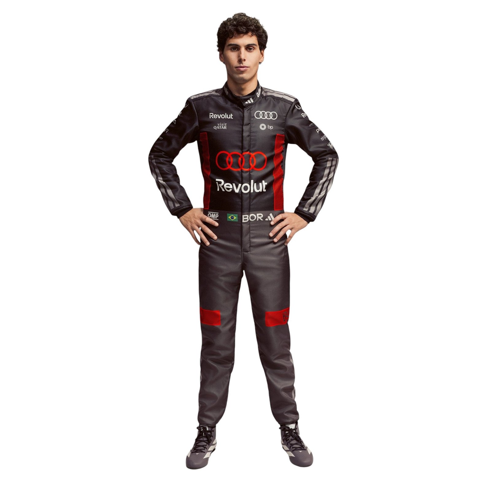 2026_Gabriel_Bortoleto_Audi_F1_Team_Replica_Racing_Suit.jpg 2026 Gabriel Bortoleto Audi F1 Team Replica Racing Suit – SpeedX Racegear product photo