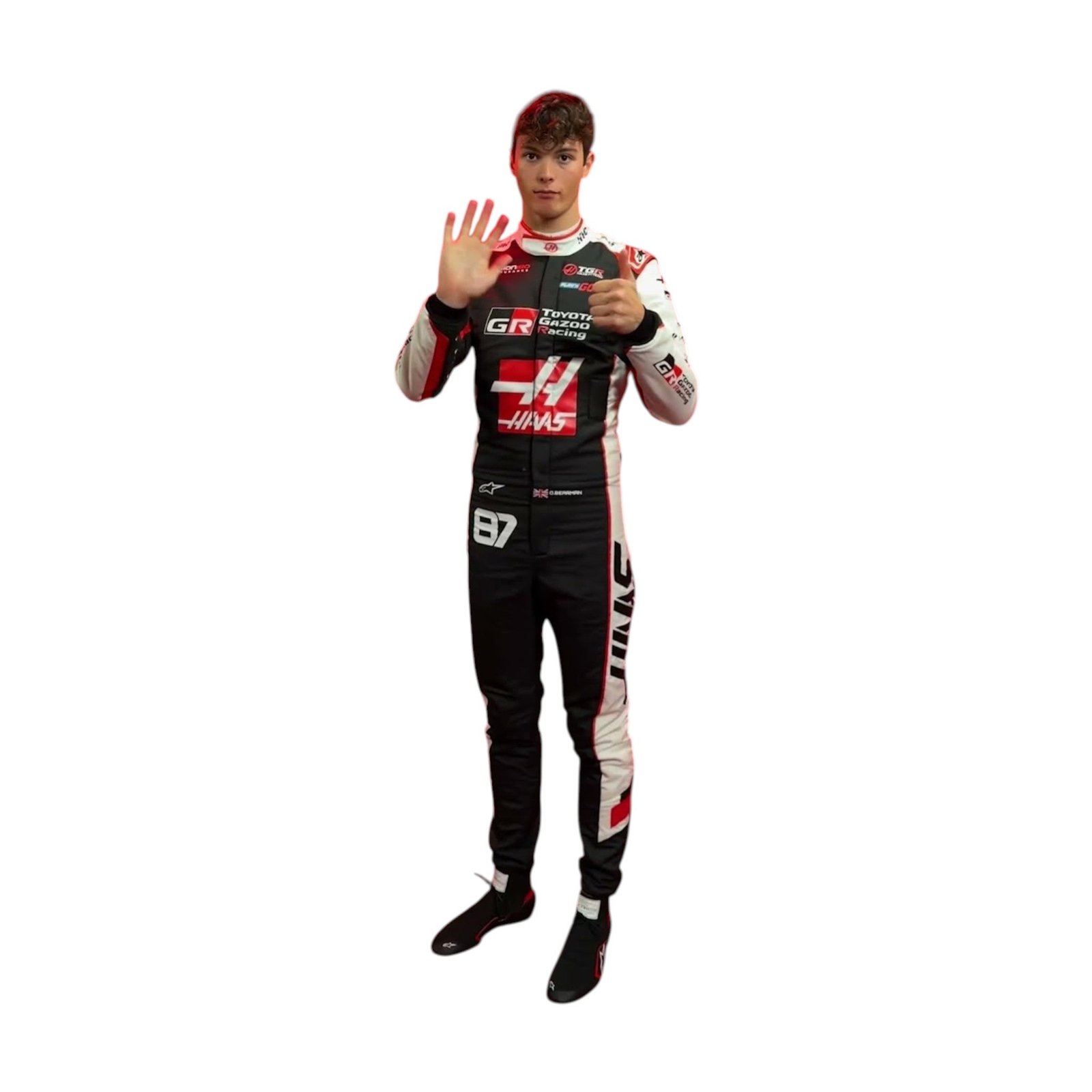 2026_New_Oliver_Bearman_MoneyGram_Haas_F1_Team_Replica_Racing_Suit.jpg 2026 New Oliver Bearman MoneyGram Haas F1 Team Replica Racing Suit – SpeedX Racegear product photo