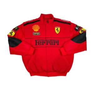 Ferrari F1 Vintage Embroidery Winter Racing Jacket – SpeedX Racegear product photo