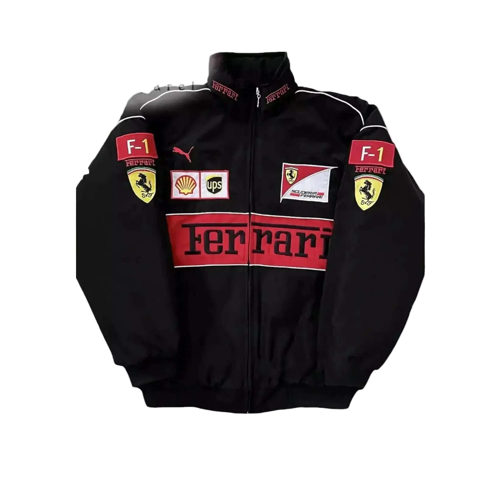 Ferrari_F1_Vintage_Racing_Embroidered_Jacket.jpg Ferrari F1 Vintage Racing Embroidered Jacket – SpeedX Racegear product photo