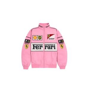 Ferrari F1 Vintage Racing Jacket – Pink Cotton Edition – SpeedX Racegear product photo