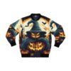 Halloween Jack O’ Lantern Unisex Bomber Jacket – Festive Apparel – SpeedX Racegear product photo