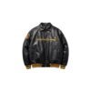 Porsche Vintage Leather Bomber Jacket – Black Edition – SpeedX Racegear product photo