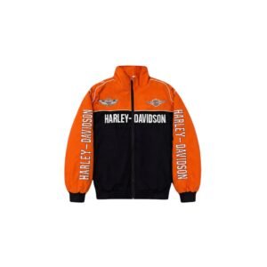 Vintage Harley-Davidson 100th Anniversary Jacket – Orange Edition – SpeedX Racegear product photo