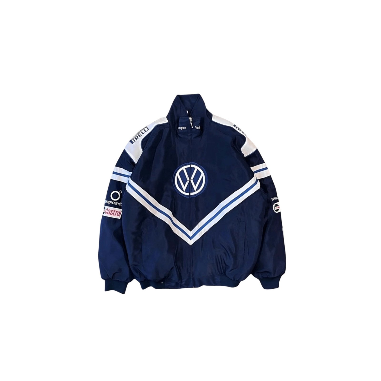 VolkswagenF1VintageJacket_3.jpg Volkswagen F1 Vintage Racing Jacket | Retro Motorsport Edition – SpeedX Racegear product photo